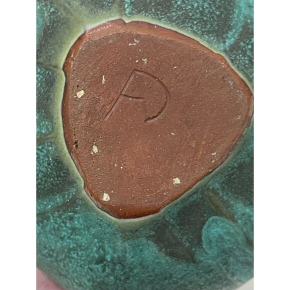 Andersen Design Studios Pottery Maine Vintage Tulip Vase in Verdigris RARE - Picture 2 of 11